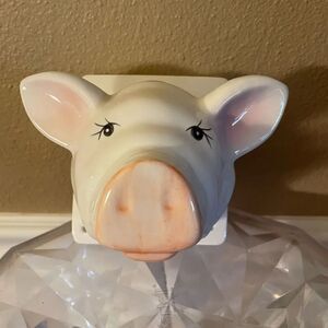 Vintage Hand Painted Pig Wall Mount Taiwan